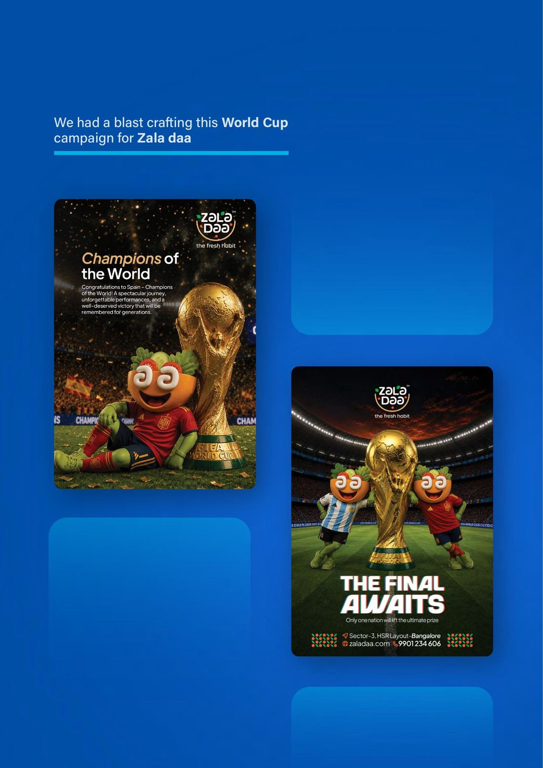 Zala Daa World Cup Campaign — Campaign campaign by QBS Enterprises